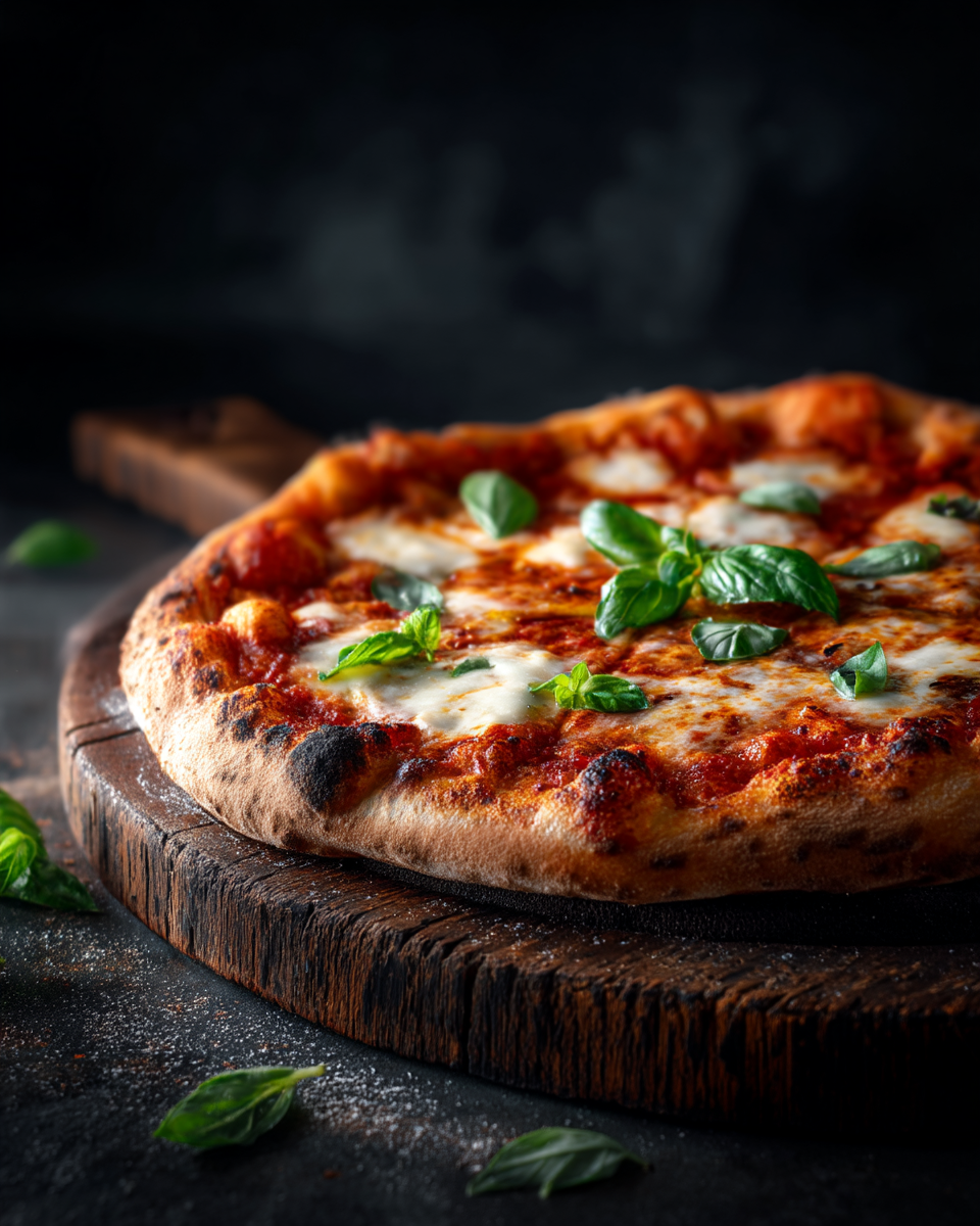 Knusprige Steinofen-Pizza mit frischen Zutaten
